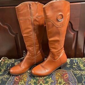 NAUTICA Gallaway Knee High RIDING BOOTS Equestrian TAN‎ Round Toe Womens Size 8